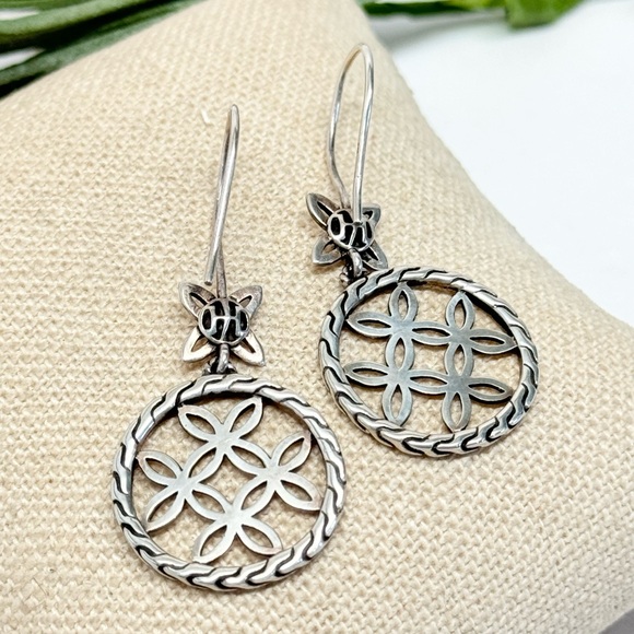 John hardy Kawung Round Dangle Drop Earrings .925 - Picture 5 of 7